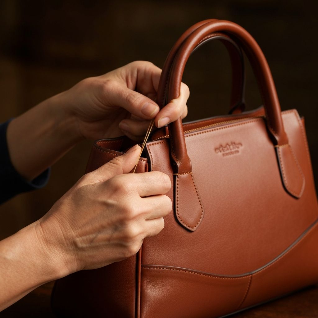 Point sellier réalisé à la main